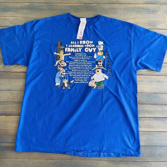 Vintage 2005 Family Guy Shirt Mens All I Know I Learned From TV Men’s XL (E8) - Picture 1 of 6